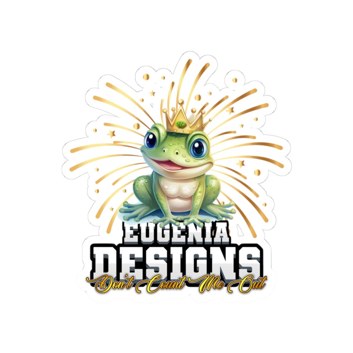 Frog Crown Sticker Cute & Funny Laptop Decal for Kids & Decor