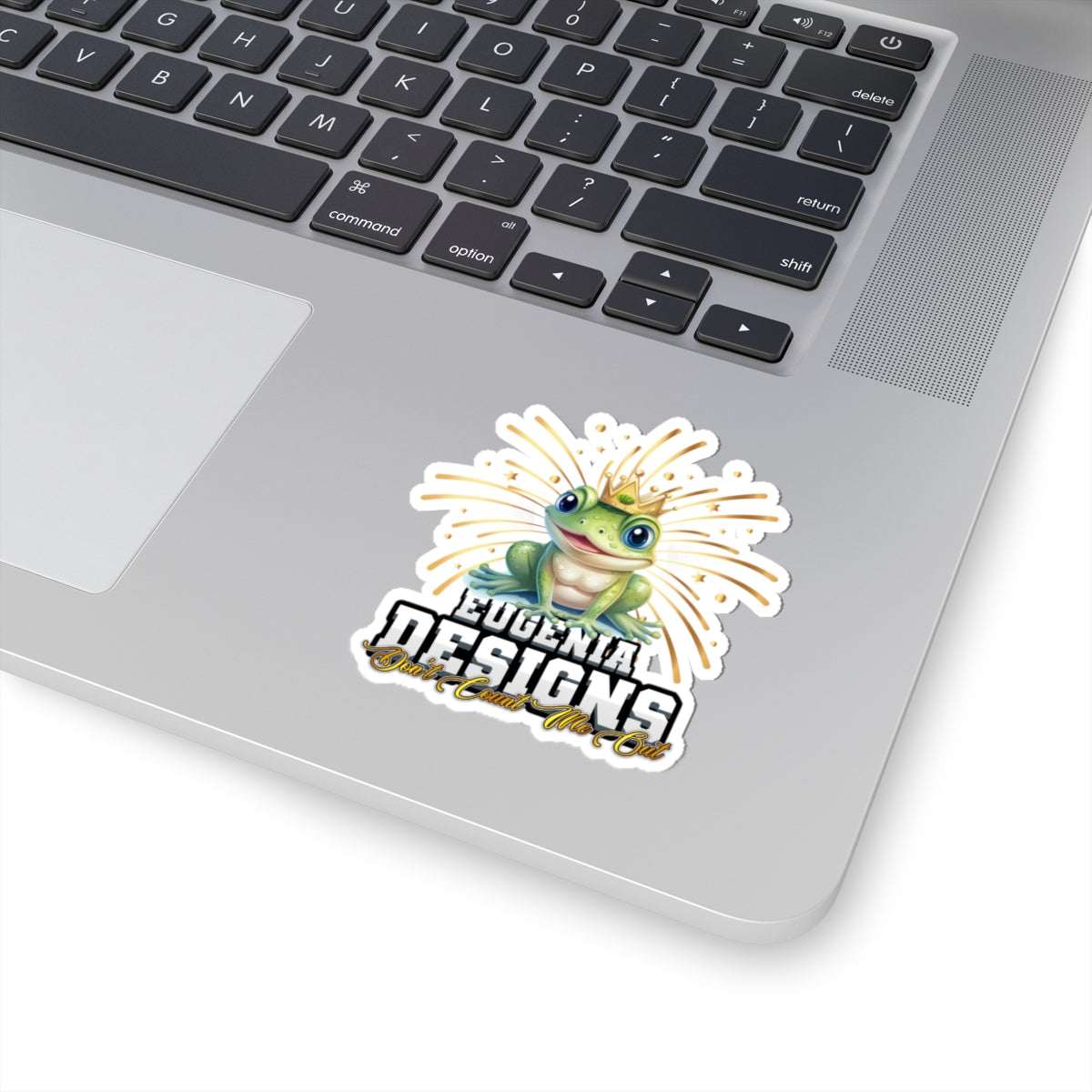 Frog Crown Sticker Cute & Funny Laptop Decal for Kids & Decor