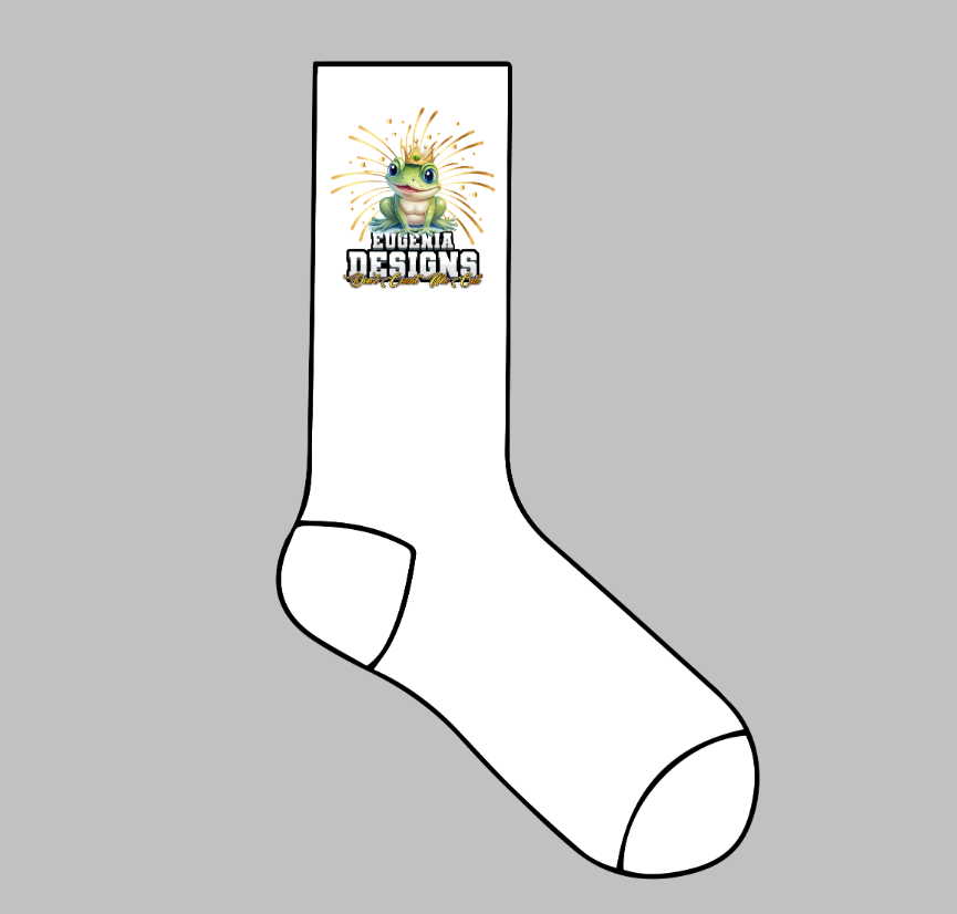 Eugenia Designs Logo Socks - Black for Ultimate Comfort Stretchy Cozy
